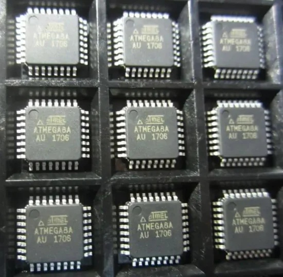 집적 회로 MCU 8비트 16MHz 8KB 플래시 32-Tqfp AVR 시리즈 내장형 마이크로컨트롤러 IC 칩 Atmega8a-Aur