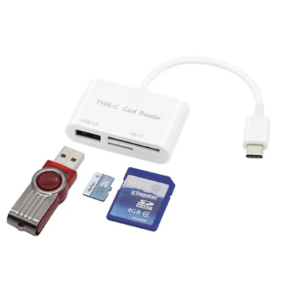 3 in 1 USB-C SD 카드 리더기, 새로운 iPad PRO, Mac, Chromebook X용 USB 카메라 메모리 카드 어댑터